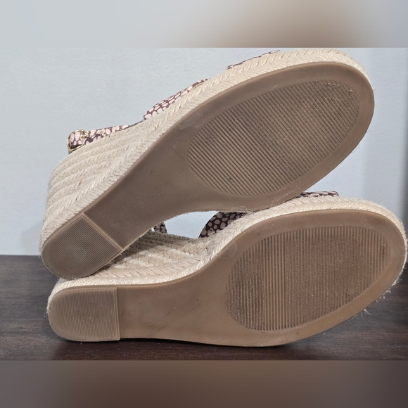 Ann Taylor Factory Espadrille Giraffe Print Wedges Women's Size 8M - Picture 9 of 10
